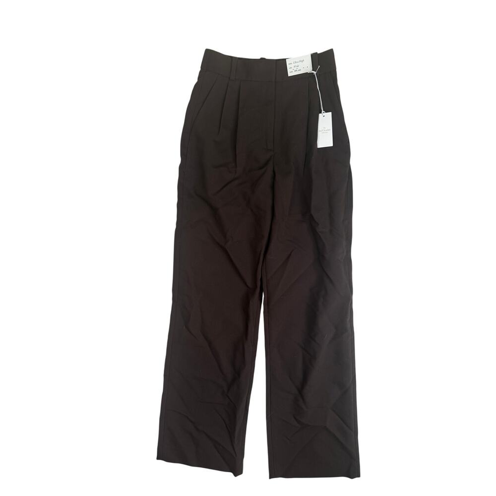 Abercrombie & Fitch Curve Love Sloan Tailored Pants Trouser Brown 24 Long